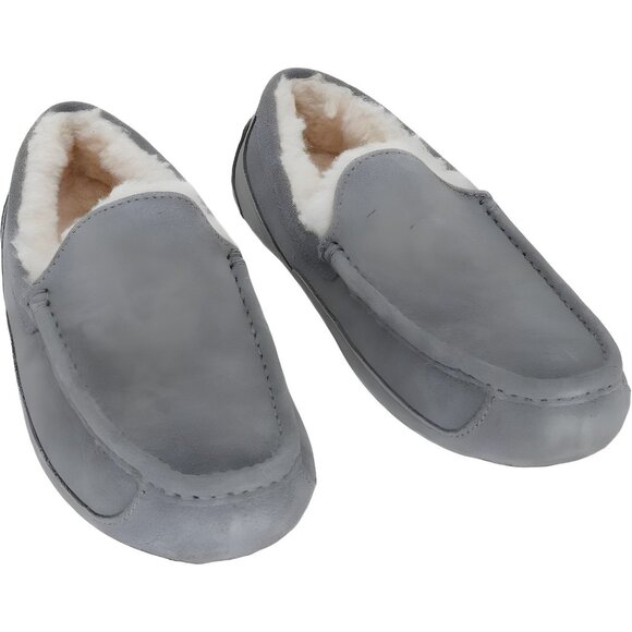 UGG Ascot Men's Slippers Gray Cozy Lined Indoor Outdoor US 8 - Picture 1 of 6